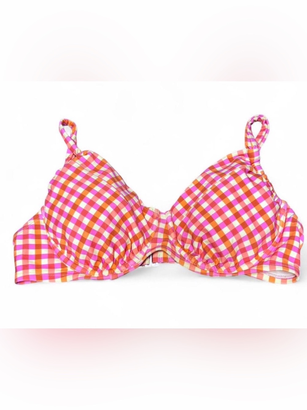 Kona Sol Plaid bikini top